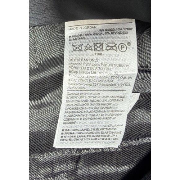 NWT Banana Republic High Rise Modern Straight Pant Black Italian Wool Size 6 - Picture 7 of 10